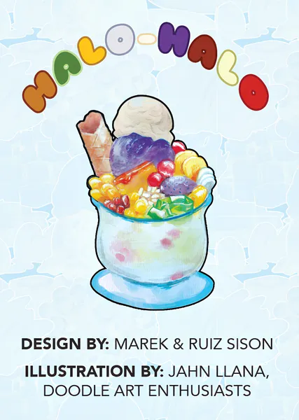 Official box art cover for Halo-Halo board game.