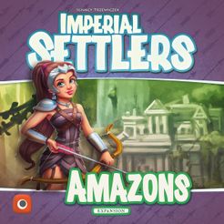 Official box art cover for Imperial Settlers: Amazons board game.