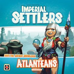 Official box art cover for Imperial Settlers: Atlanteans board game.