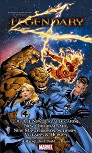 Official box art cover for Legendary: A Marvel Deck Building Game – Fantastic Four board game.