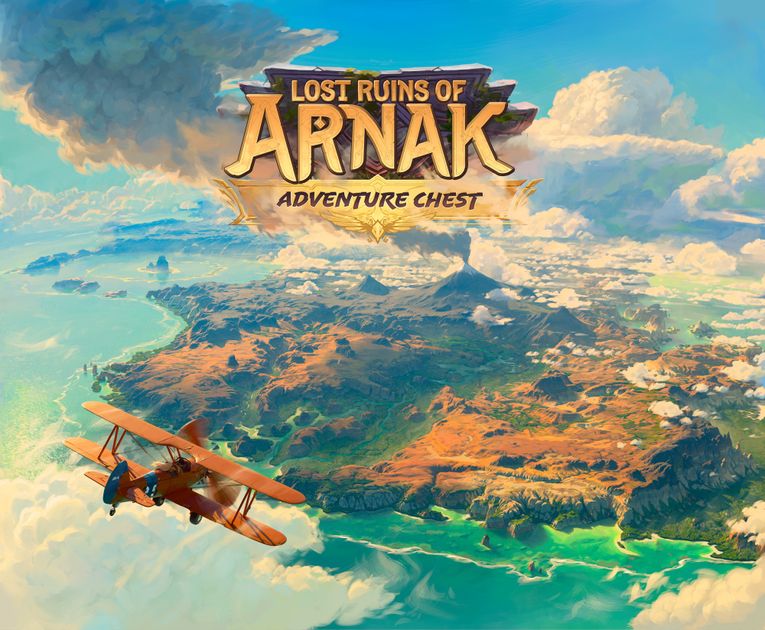 Official box art cover for Lost Ruins of Arnak: Adventure Chest board game.
