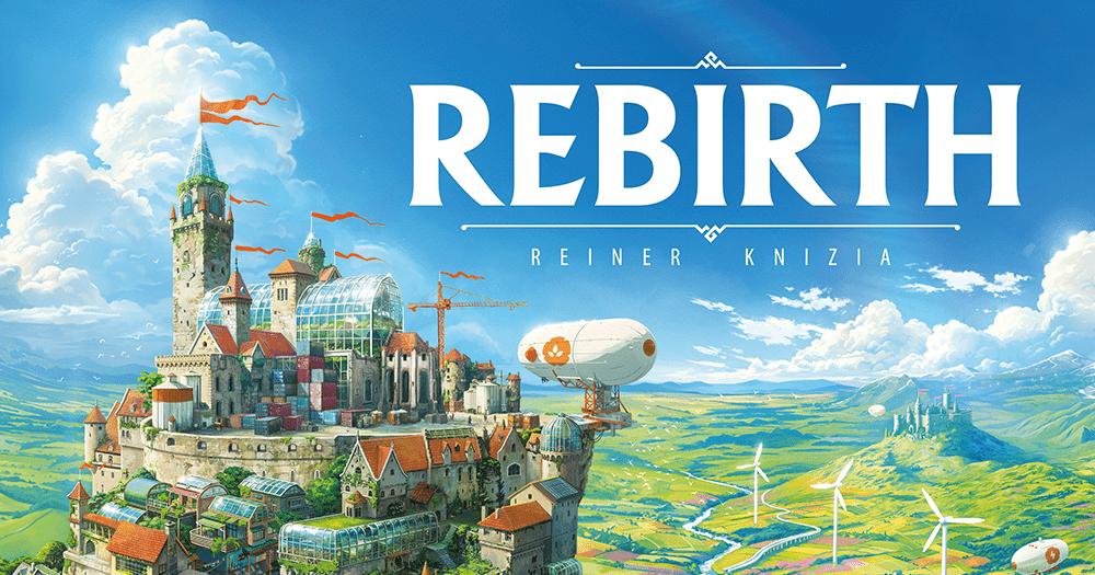Official box art cover for Rebirth board game.