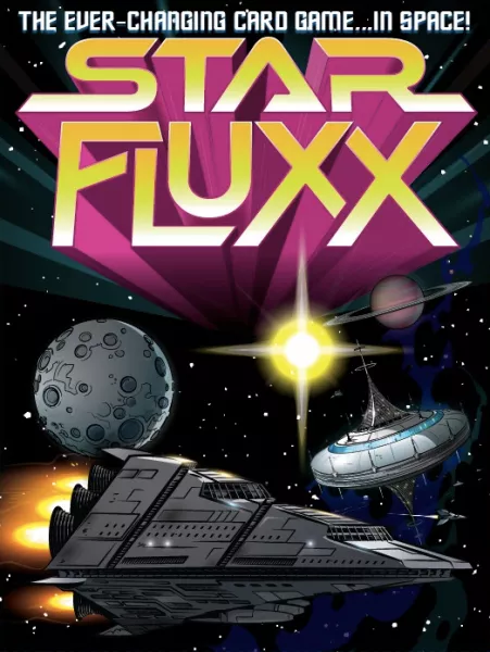 Official box art cover for Star Fluxx board game.