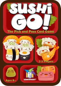 Official box art cover for Sushi Go! board game.