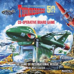 Official box art cover for Thunderbirds board game.