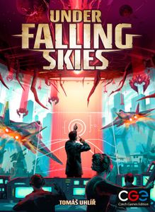 Official box art cover for Under Falling Skies board game.