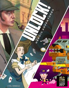 Official box art cover for Unlock!: Heroic Adventures board game.