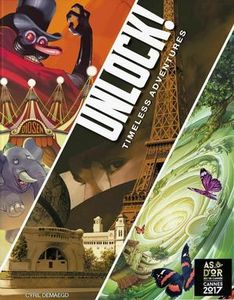 Official box art cover for Unlock!: Timeless Adventures board game.