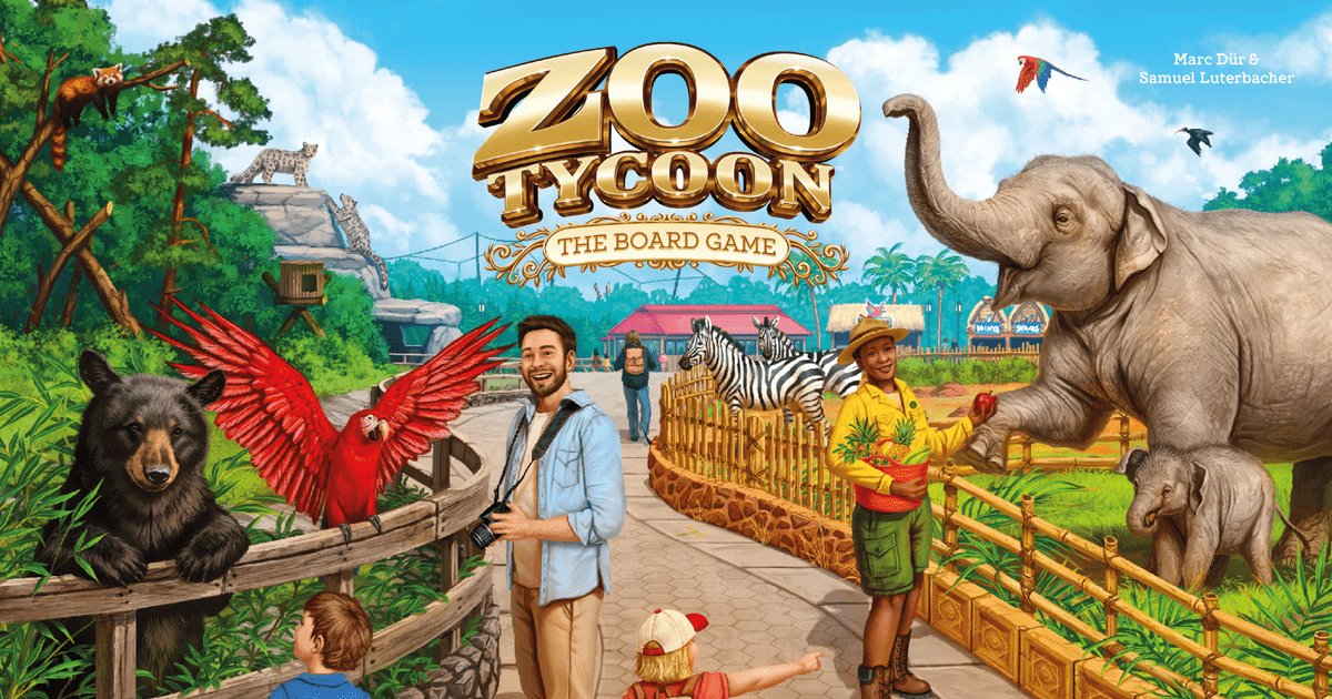 Official box art cover for Zoo Tycoon: The Board Game board game.