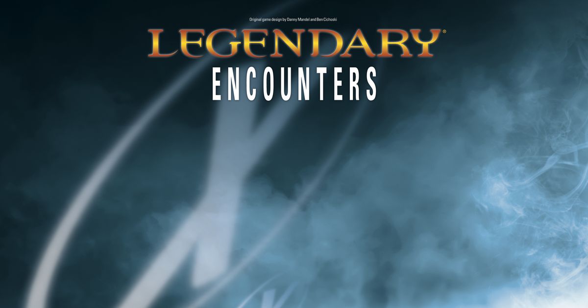 Official box art cover for Legendary Encounters: The X-Files Deck Building Game board game.