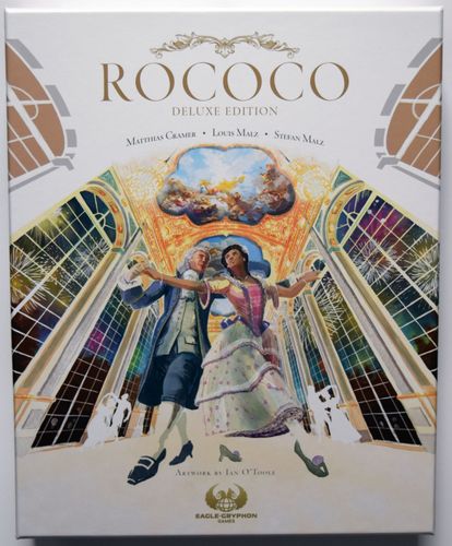 Official box art cover for Rococo: Deluxe Edition board game.