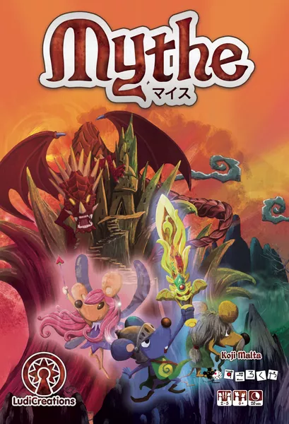Official box art cover for Mythe board game.