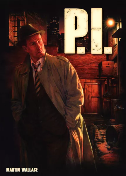 Official box art cover for P.I. board game.