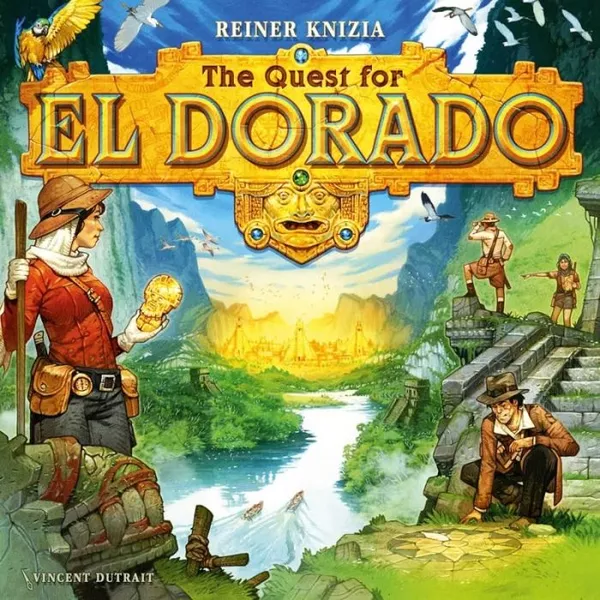 Official box art cover for The Quest for El Dorado board game.