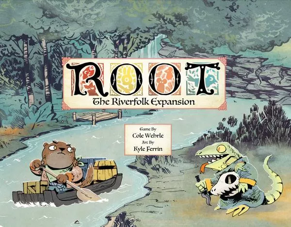 Official box art cover for Root: The Riverfolk Expansion board game.