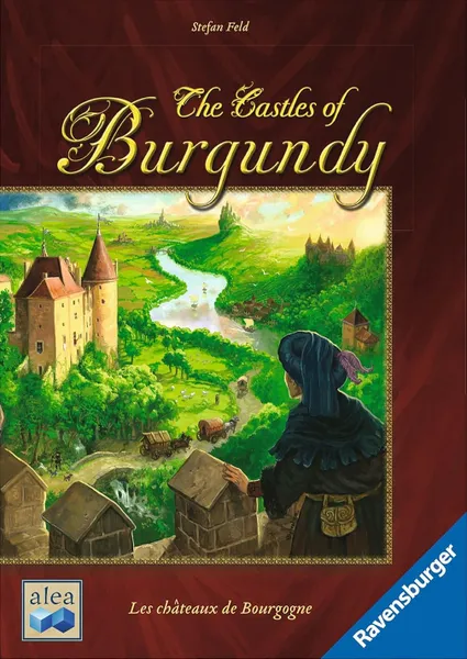 Official box art cover for The Castles of Burgundy board game.