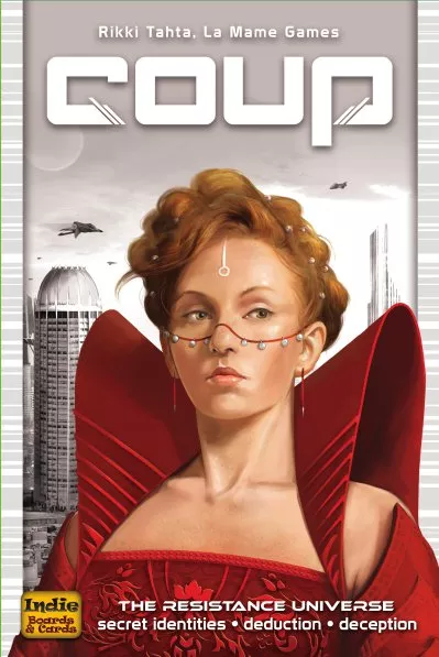 Official box art cover for Coup board game.
