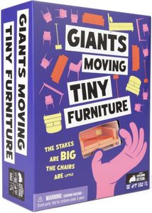 Official box art cover for Giants Moving Tiny Furniture board game.