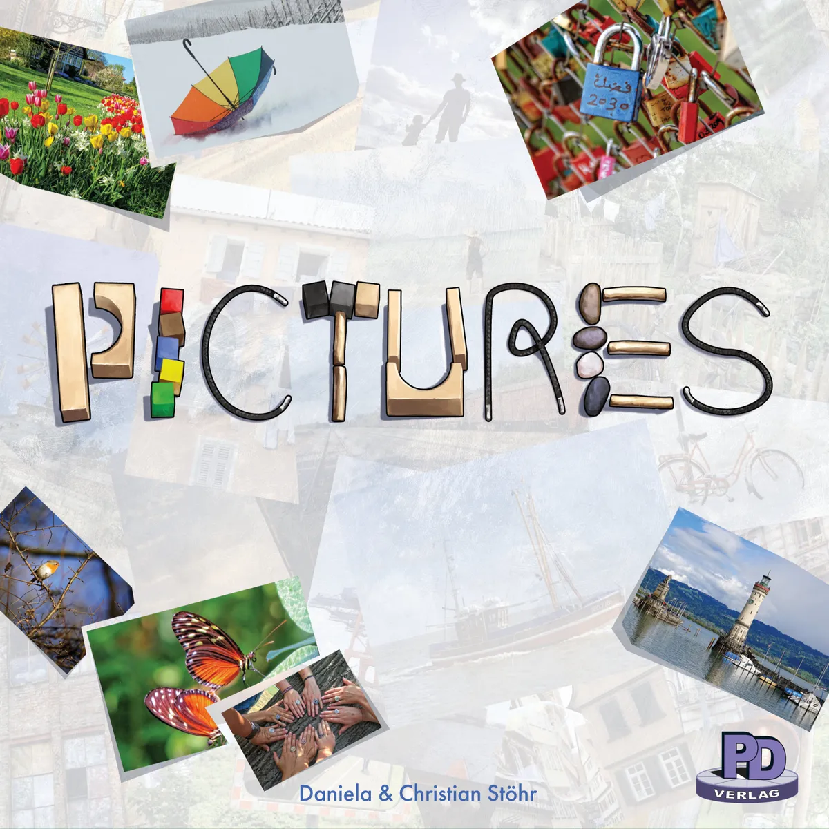 Official box art cover for Pictures board game.