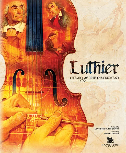 Official box art cover for Luthier board game.