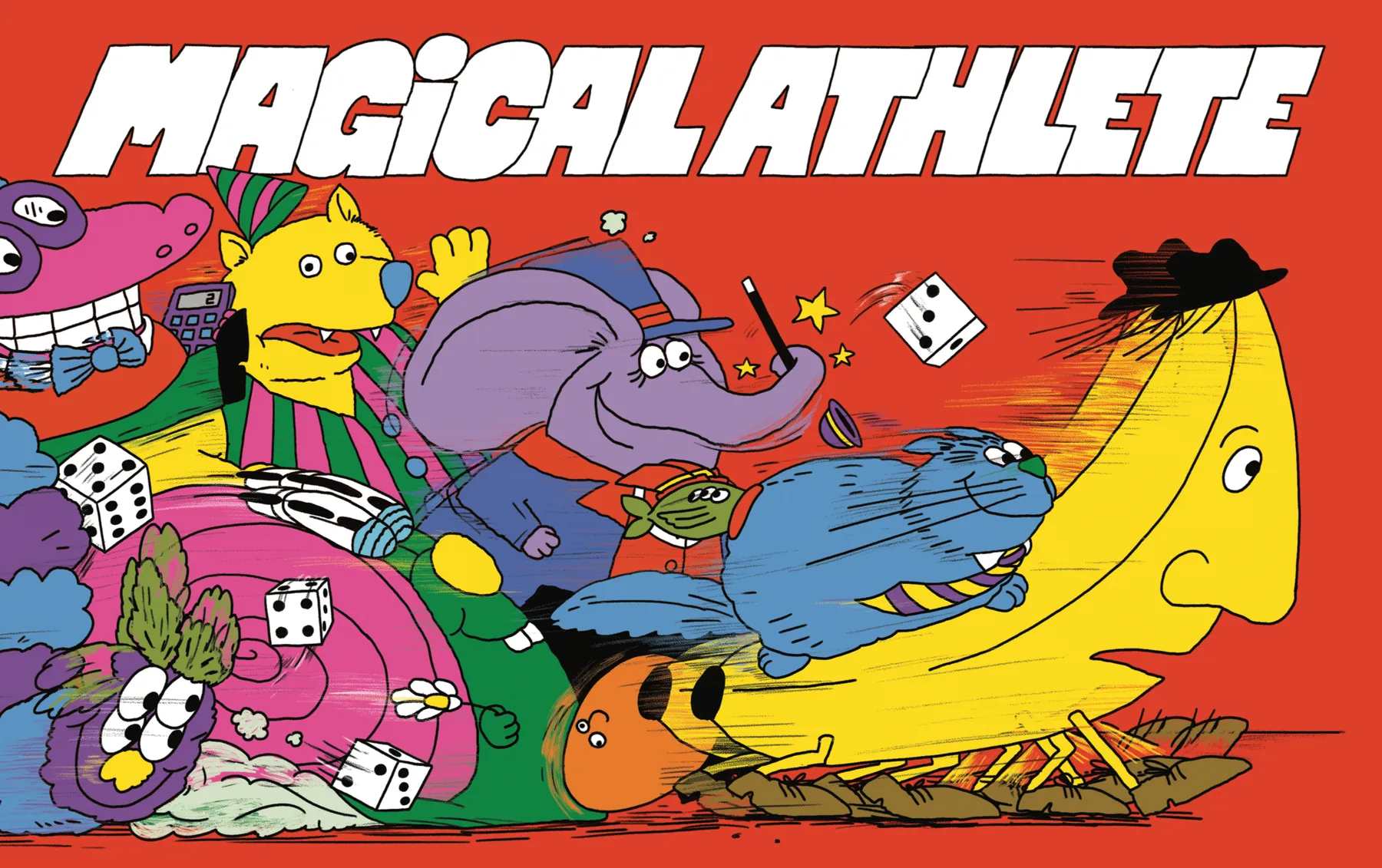Official box art cover for Magical Athlete board game.
