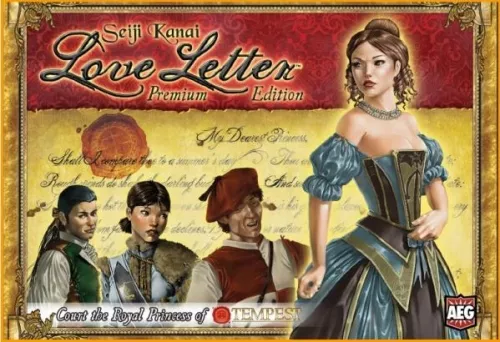 Official box art cover for Love Letter: Premium Edition board game.