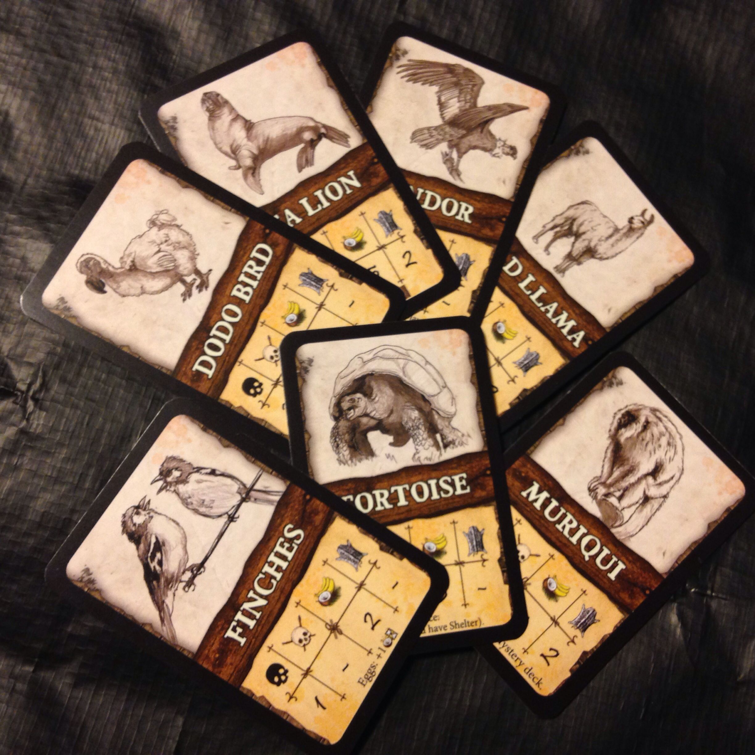 Component or upgrade image for Robinson Crusoe: Adventures on the Cursed Island – Additional Beast Cards.