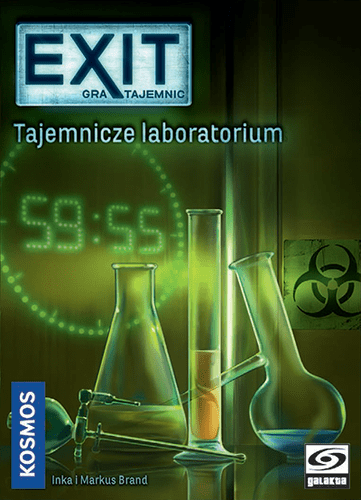 Official box art cover for EXIT: The Game – The Secret Lab board game.