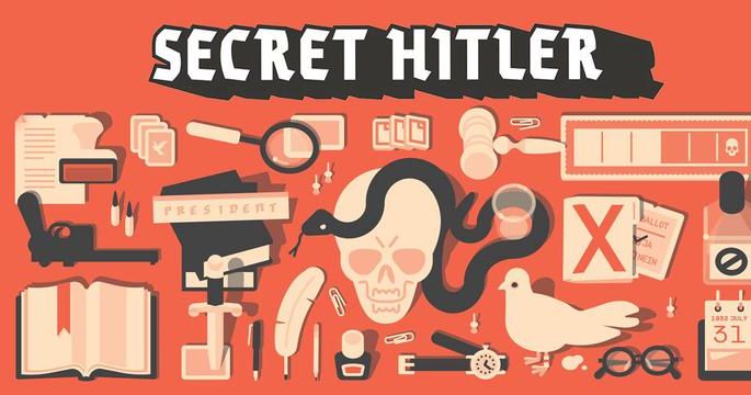 Official box art cover for Secret Hitler board game.