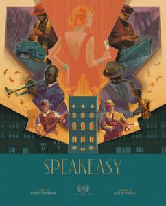 Official box art cover for Speakeasy board game.