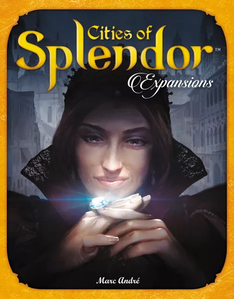 Official box art cover for Splendor: Cities of Splendor board game.