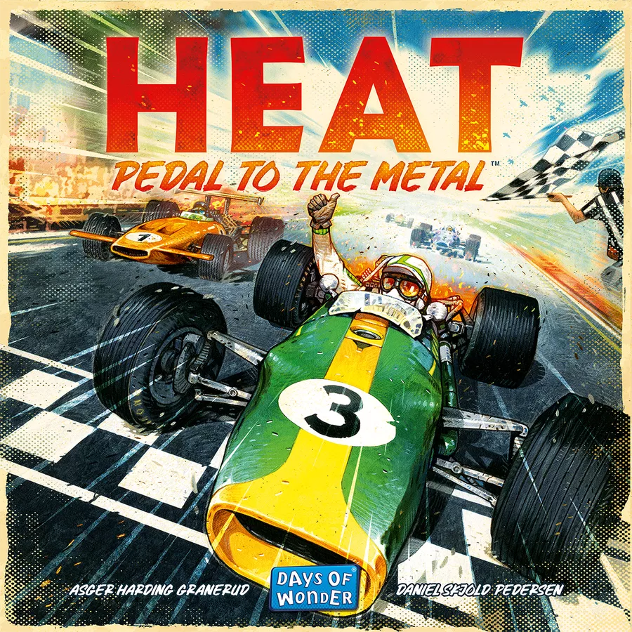 Official box art cover for Heat: Pedal to the Metal board game.