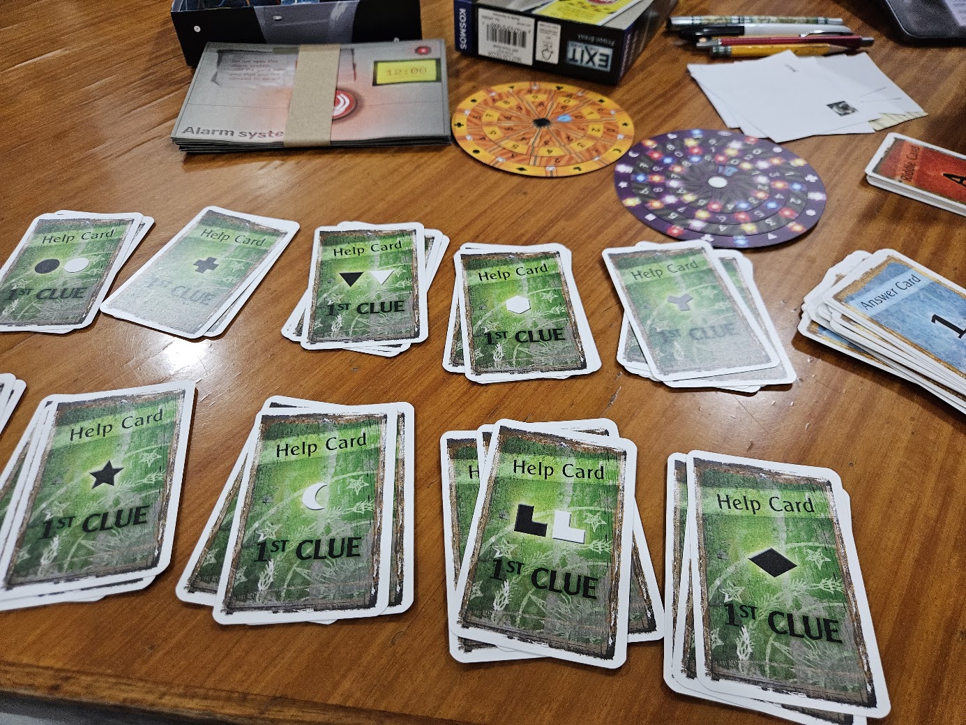 Exit The game Hint Cards