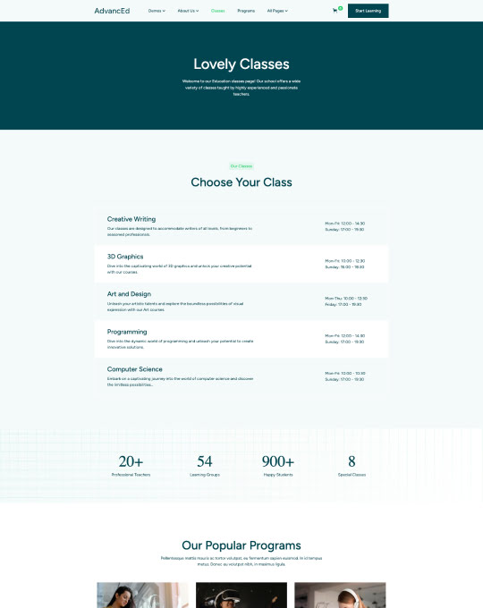 Screen page