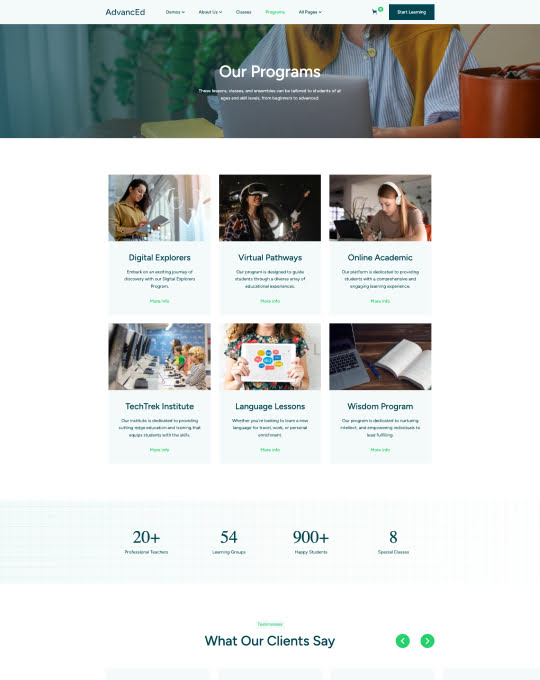 Screen page