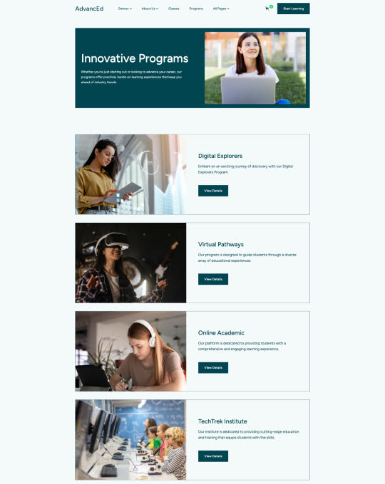 Screen page