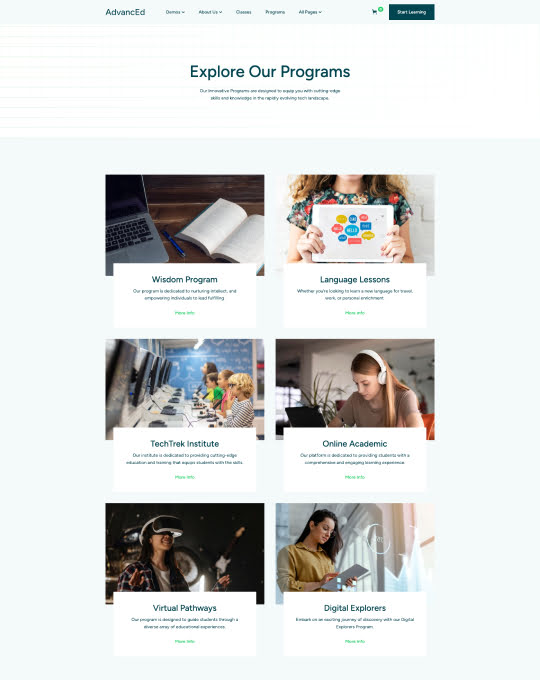 Screen page