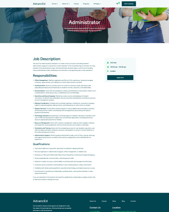 Screen page