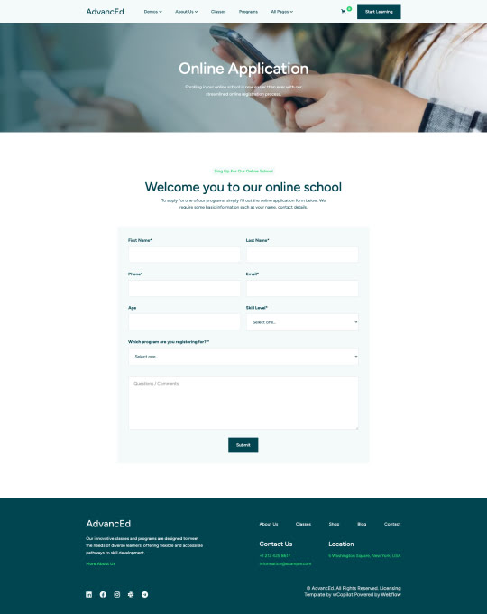 Screen page