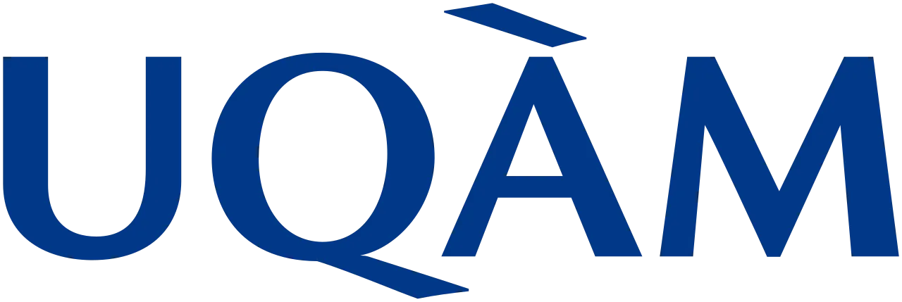 UQÀM logo in blue letters with a stylized accent over the A.