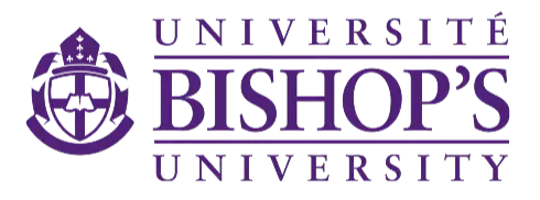 Bishop's University logo with purple text and emblem.