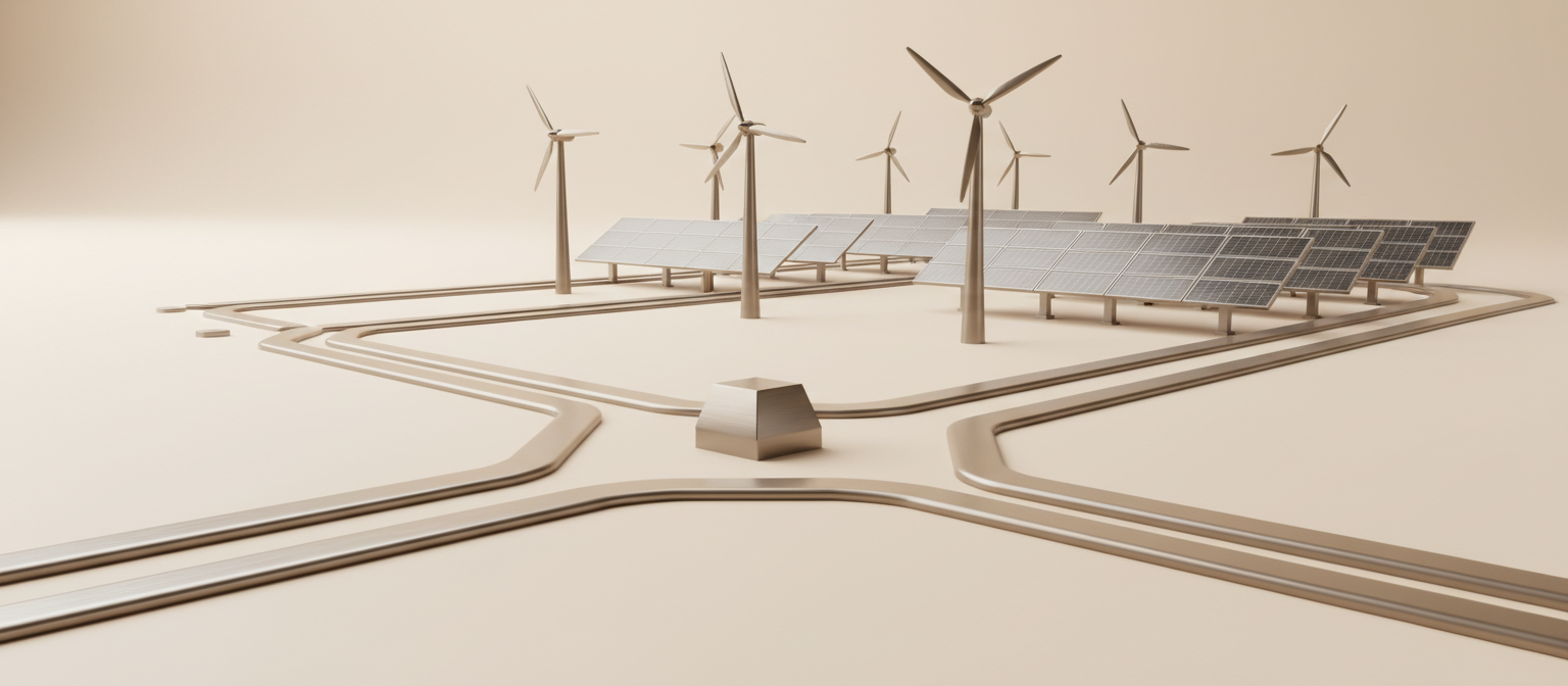 Illustration av energiproduktion — Parlametrics analys för energibolag