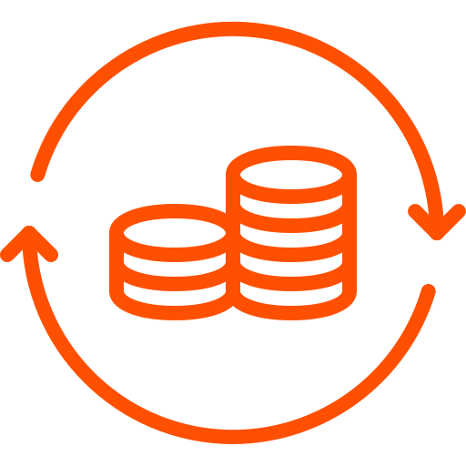 Coins with circular arrows icon representing SDLT refunds and tax reclaims