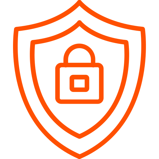 Shield with padlock icon representing trust taxation and asset protection structures