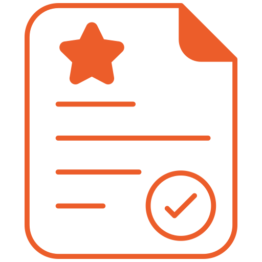 Document icon with checkmark representing probate, estate administration, and completion of legal and tax formalities.