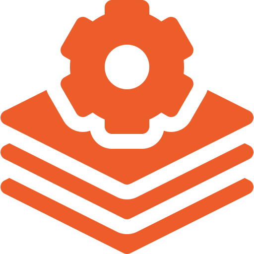 Gear and layered documents icon representing structured training, technical SDLT knowledge, and practical learning for conveyancers.