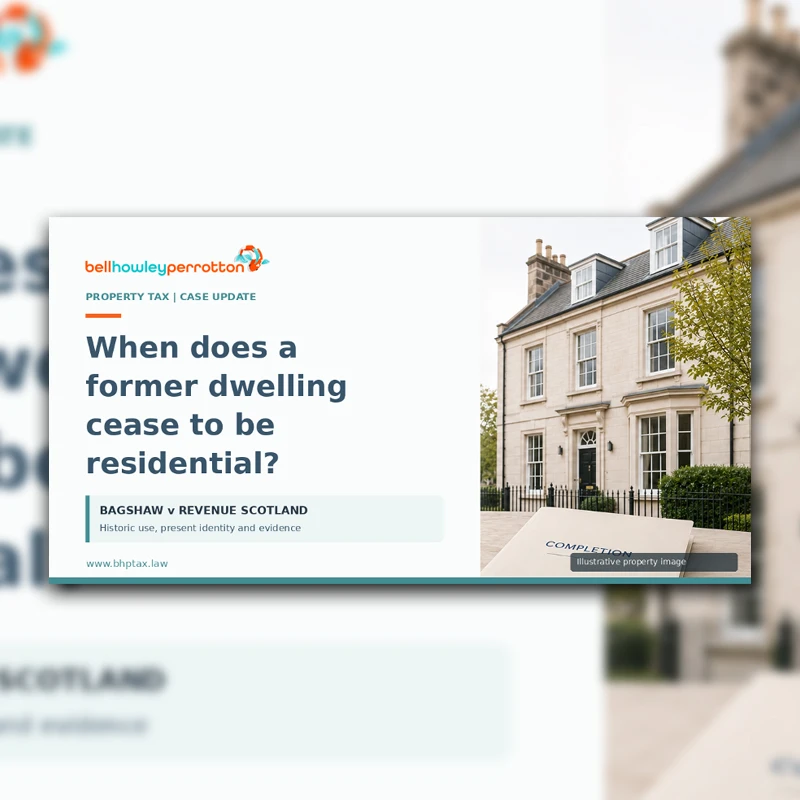 Front cover of Amanda Perrotton's news item about residential property and SDLT
