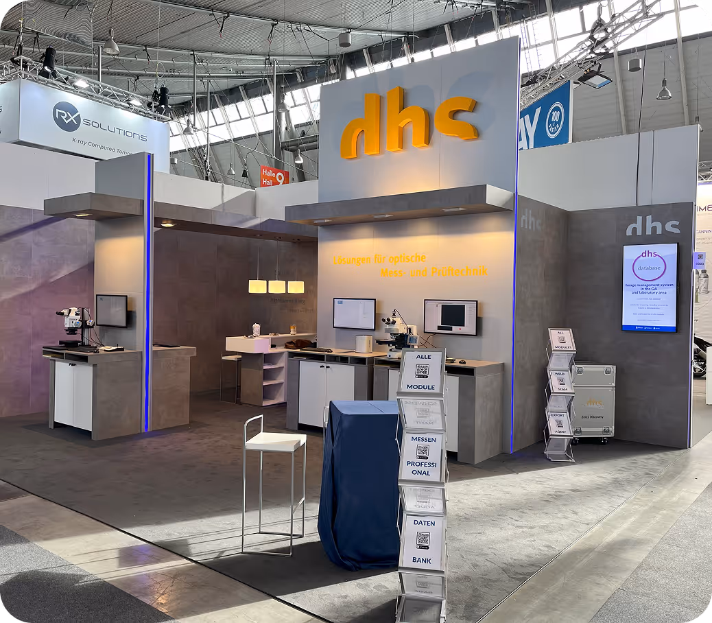 30+-jähriger Familienbetrieb dhs, Messestand