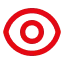 Red eye icon with a central circle and a diamond shape inside.