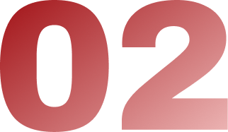 Large red number zero followed by number two on a white background.